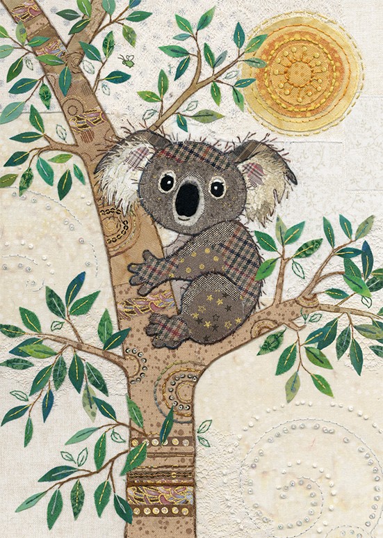 A046 Koala Bear bug art greeting card