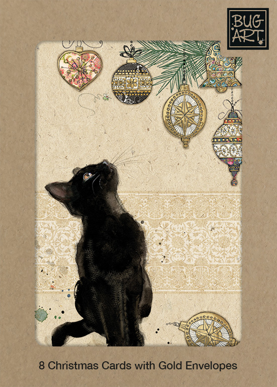 DCX022 Kitten Decorations 8xPack greeting card bug art