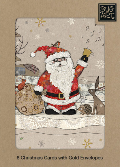 DCX028 Santa & Friends 8xPack greeting card bug art