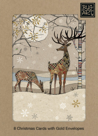 DCX031 Deer Landscape 8xPack greeting card bug art