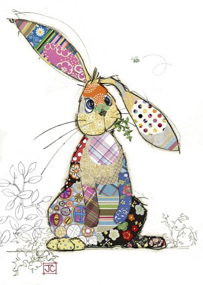 G013 Binky Bunny bug art greeting card