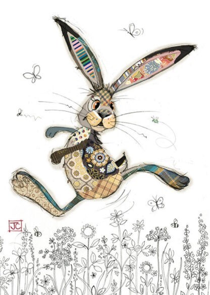 G034 Hesper Hare bug art greeting card