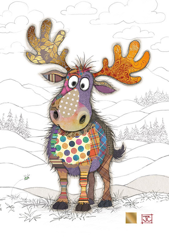 G060 Maxi Moose bug art greeting card