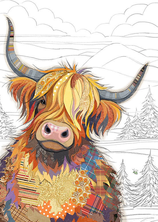 G063 Cameron Coo bug art greeting card