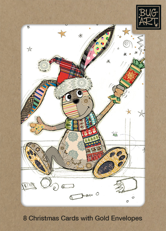 GCX005 Cracker Bunny 8xPack greeting card bug art