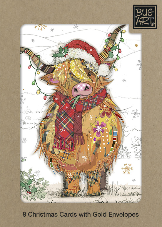 GCX015 Christmas Cow 8xPack